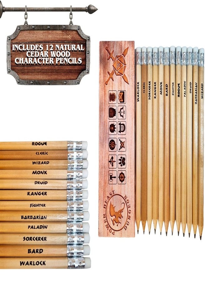 Power Beast Dungeon 12 Character Class Pencils for Dungeons and Dragons, D&D, Dungeon Master Gift, DND, D&D 5e, Pathfinder, Role Playing Games. - Image 2